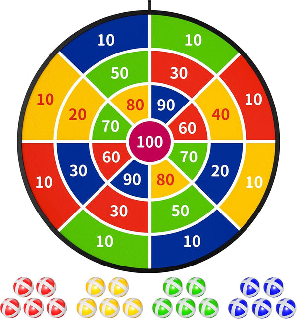 TEMI 29" Large Dart Board for Kids, Boys Toys Dartboards with 20