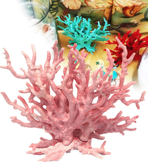 Artificial Coral Ornament for Aquarium, Plastic Fish Tank Plants Decoration for Landscape