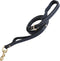 Heavy Duty Genuine Leather Dog Leash, Hand Made for Small, Medium & Large Breeds, Soft Padded Handle, Black, Brown, 5'