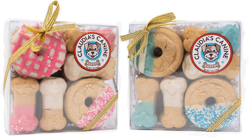 Claudia's Canine Bakery Blue Buddies Signature Gift Box of Gourmet Dog Cookies