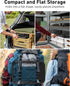 14.4 Inch, 300 lbs Simple Deluxe Portable Camping Stool, Capacity, Folding Chair with Storage Pocket, Black