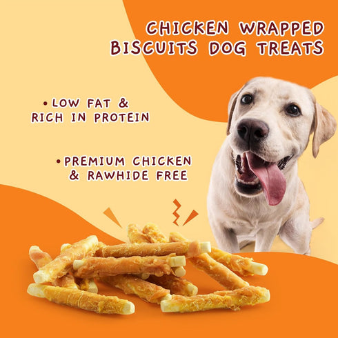 Rewards,10.6oz Jungle Calling Chicken Biscuits Dog Treats, Rawhide Free Soft Chewy Treats for Training
