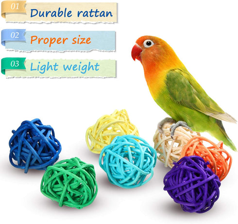 Sumind 80 Pieces Parrot Toy Wooden Blocks - Bird Chewing Toys for Mini Parrot Cage Accessories