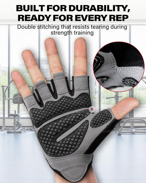 VINSGUIR Workout Gloves for Men and Women, Weight Lifting Gloves with Excellent Grip, Lightweight Gym Gloves