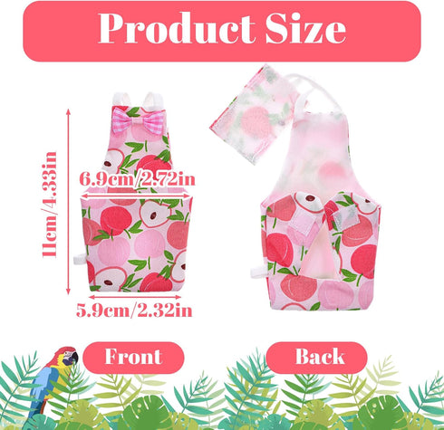 HJZHII 5 Pcs Bird Diaper, Parrot Nappy with Waterproof Inner Cute Parrot Pants Reusable Cockatiel Clothes Flight Suit