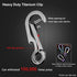 Heavy Duty Black Hook Carabiner Clip - Small Anti-Lost Keychain for Backpack and Bottle Opener