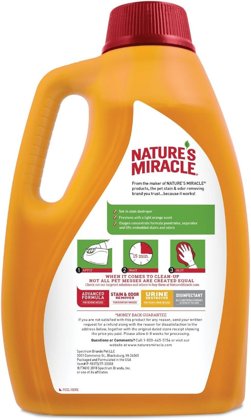 Nature's Miracle Just for Cats Oxy Stain and Odor Remover, RED 128 Fl Oz (Pack of 1)