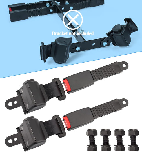 Dewkake 4pcs Golf Cart Seat Belts Kit, Universal Retractable Front and Rear Golf Cart Seat Belt Kit for EZGO, Club Car