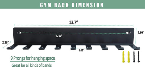Multi-Purpose Storage Rack for Resistance Bands, Heavy Duty Rack for Gym Storage