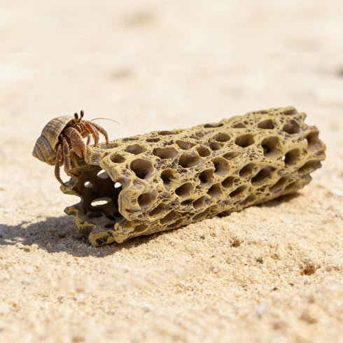 HOYAGWNG 5.7 Inch Hermit Crab Climbing Toys, Hollowed-Out Pipe, Hermit Crab Accessories, Tank Decoration for Reptile