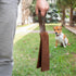 TACO DOG Chew Sheet Toy - Handmade Bourbon Brown Full Grain Leather for Active Chewers, Alternative for Puppies