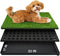 HURENTEK Dog Grass Pad with Tray, 23''X17'' Small Artificial Turf Grass Potty, Reusable