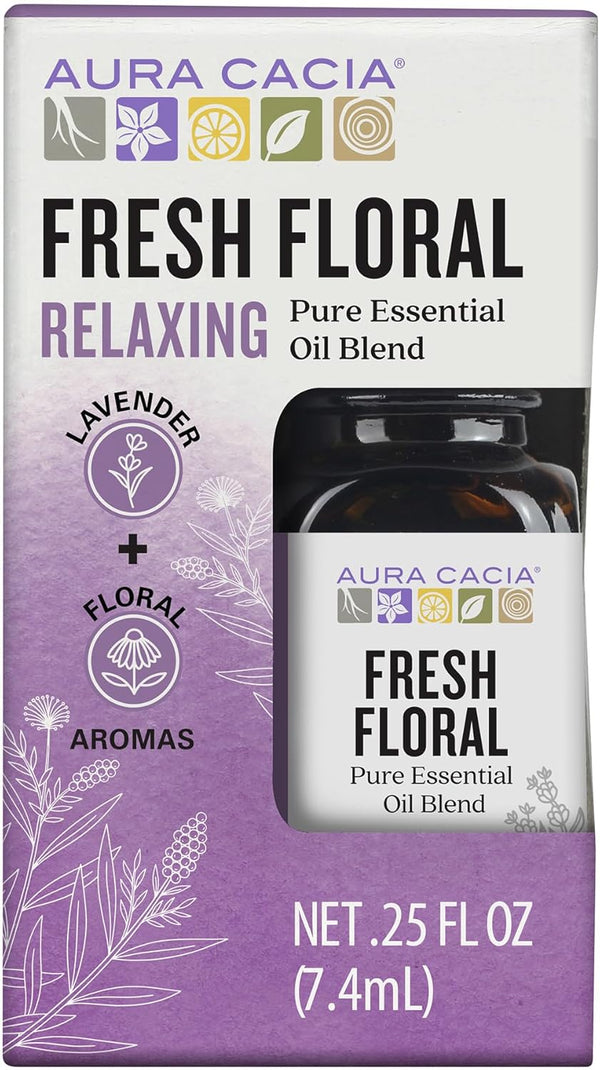 Aura Cacia Fresh Floral Essential Oil Blend, Boxed 0.25 fl. oz. -