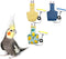 Bird Diaper Harness Flight Suit Clothes with 80 Inch Flying Leash Rope
