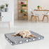 VANKEAN Dog Crate Mat, Reversible Stylish Dog Bed with Waterproof Linings and Removable Machine Washable Cover, Grey