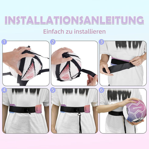 Sportout Volleyball/Soccer Training Equipment, Solo Trainer, Adjustable Waist Belt for Kids & Adults