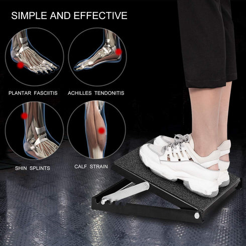 WL Professional Steel Calf Stretcher, Adjustable Ankle Incline Board, Slant Board with Non-Slip Surface, 16" x 14", 4