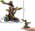 Reptile Decor Aquarium Decorations - Artificial Moss Resin Fish Tank Rocks Simulation Hollow Tree Accessories (Small)