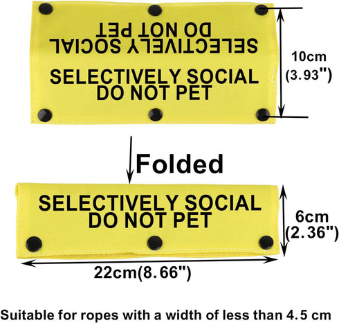 Funny Dog Leash Sleeve Selectively Social, Do Not Pet Wrap Sleeve, Pet Birthday Gift