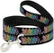 Buckle-Down Pet Leash - Dancing Skeletons Black/Multi Color, 4 Feet Long, 1" Wide