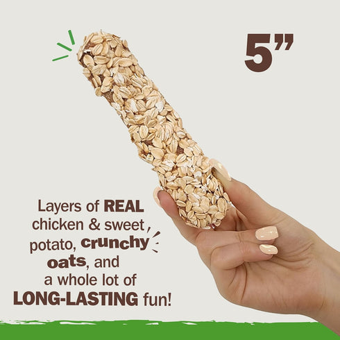 2 Pack Cadet Chewalicious Layered 'N Dipped with Oats, Rawhide-Free Dog Chews, Limited-Ingredient & Long-Lasting Chew