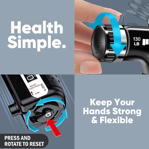Grip Strength Trainer, Extended Version - Adjustable Grip Strengthener, Set of 2 for All Hands