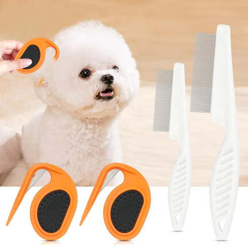 2Pcs Pet Knotting Comb for Cats, Grooming Tool for Dogs, Knot Remover for Tangled and Loose Hair
