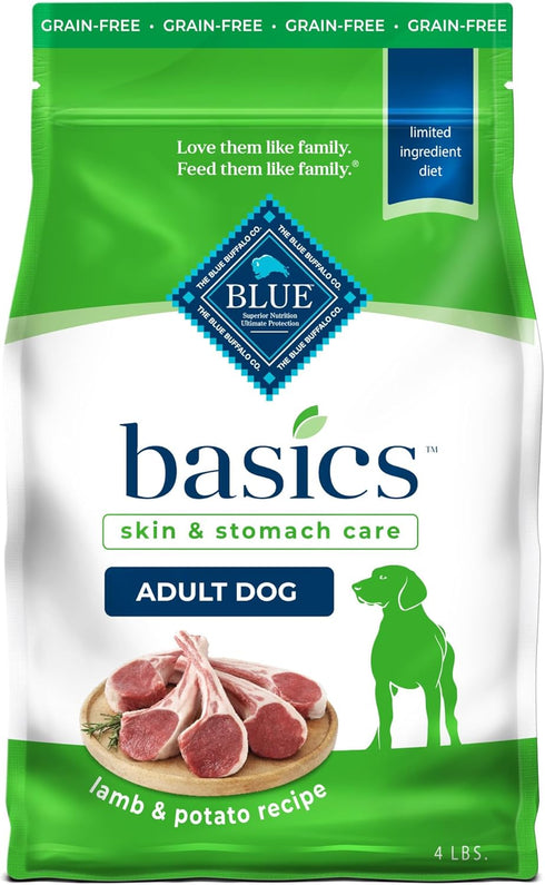 Blue Buffalo Basics Adult Grain-Free Dry Dog Food for Skin & Stomach