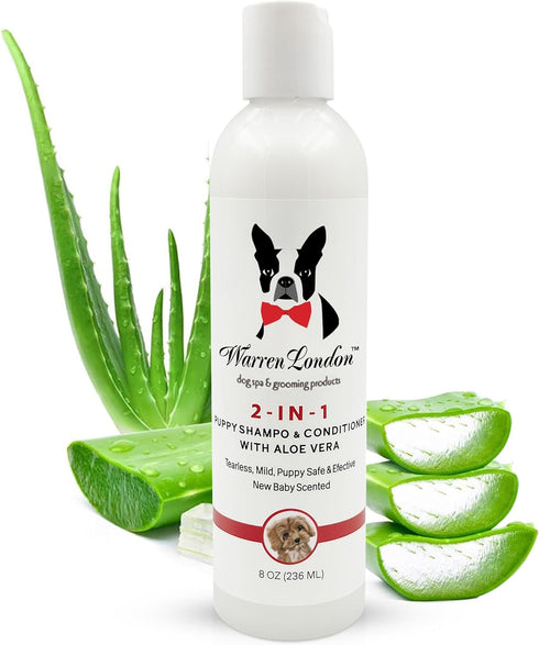 Warren London 2-in-1 Puppy Shampoo & Conditioner 8 oz | Tearless Baby-Powder