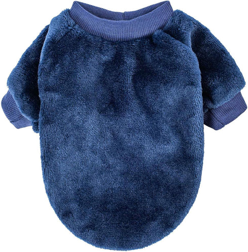 FabriCastle Dog Sweater, Pack of 3, Ultra Soft and Warm Pet Sweaters for Small or Medium Dogs (Grey, Blue, Dark Blue,