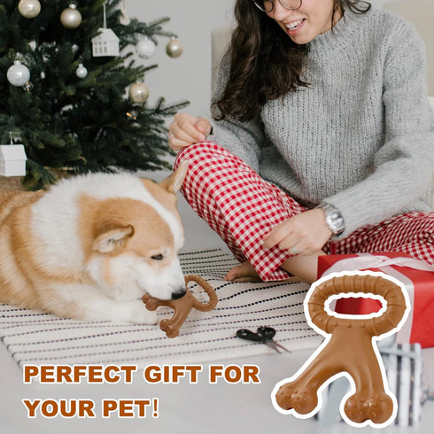 Dog Chew Toys for Aggressive Chewers, Sturdy Bones for Large, Medium, Small Breeds, Tough Dog Toys for Puppies