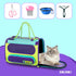 Pet Travel Carrier - TSA Airline Approved Under Seat Cat Carrier with Flea Comb, De-Shedder & Feeding Bowl, Purple