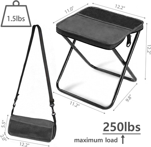 Wind Tour Backpack Outdoor Folding Stool, Pencil Case Stool, Portable Lightweight Camping Gear, Sports Folding Chair
