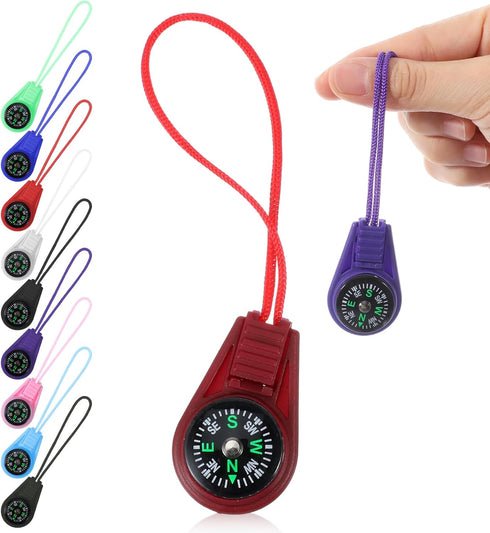 ValueBargain 9 Pcs Plastic Compass, Mini Compass for Kids Classroom & Outdoor Activities, Compasses Bulk for Navigation