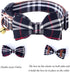 Adjustable Dog Collar with Bow Tie, Stylish Pattern for Small Medium Large Dogs and Cats