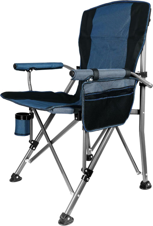 400 LBS, Folding Camping Chair with Cup Holder and Storage Bag, Heavy Duty Support Oversized Collapsible Portable