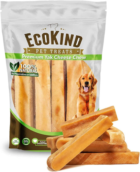 EcoKind Pet Treats Gold Himalayan Yak Cheese Medium Dog Chew - Great for Dogs, 6 Medium Chews