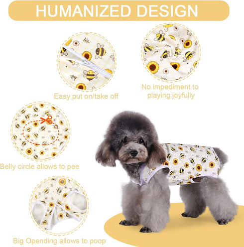 Dog Surgery Suit for Female - Spay Recovery Suit for Dogs - Neuter Recovery Suit for Male Dogs - Fits Small Medium Dog