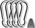 Pixel Panda 3.1&4 Inch Heavy Duty Carabiner Clips Load 1000lbs, 2&4&8Pack Large