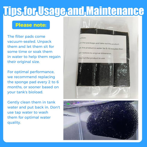 12-Pack 1 AQUANEAT Pre-Filter Sponge for Aquarium Shrimp Fry Fish Tank Filter Intake, Replacement Foam Cover