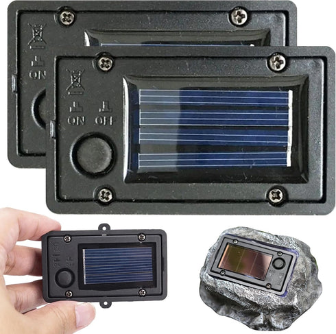 Eioflia 2Pcs 2.8x1.6'' Solar Batteries for Outdoor Solar Lights Waterproof Battery Box Lantern Replacement Top