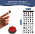 BOSKEY Pet Training Button Stickers - Creative DIY Dog Emotional Expression Stickers with 25 Actions (Buttons not