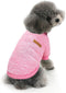 Idepet Pet Dog Classic Sweater, Soft Fleece Coat for Small, Medium Dog, Warm Pet Cloth (XS, Pink)