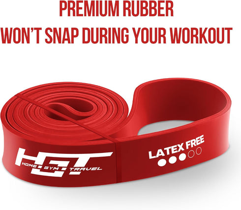 HGT Long Resistance Band - Extra Strength Latex-Free Workout Band for Women & Men - Supports Stretching, Yoga & Pilates - Exercise Equipment for Home/Gym Workouts by The x Bands