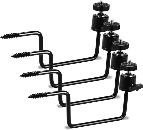 Trail Camera Mount, 4 Pack Tracking Camera Bracket, 360° Rotatable Interface for Hunting, 1/4" x 20 Screw, Can Carry 5KG