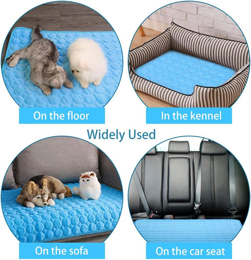 Dog Cooling Mat, Portable Pet Cooling Pads for Dogs & Cats, Summer Cushion for Home or Outdoor Use