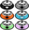 6 Pcs Cat Bowls for Food and Water, Stainless Steel PET Dishes 7 oz with Anti Slip Rubber Base for Indoor Pets