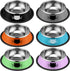 6 Pcs Cat Bowls for Food and Water, Stainless Steel PET Dishes 7 oz with Anti Slip Rubber Base for Indoor Pets