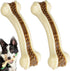 Dog Chew Toys for Aggressive Chewers, 2 Pack Real Beef Flavor, Indestructible Teething Toys for All Breeds