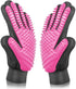 BYETOO Pet Dog Cat Grooming Glove with 261 Tips, Gentle Deshedding Brush Mitt for Long/Short Fur